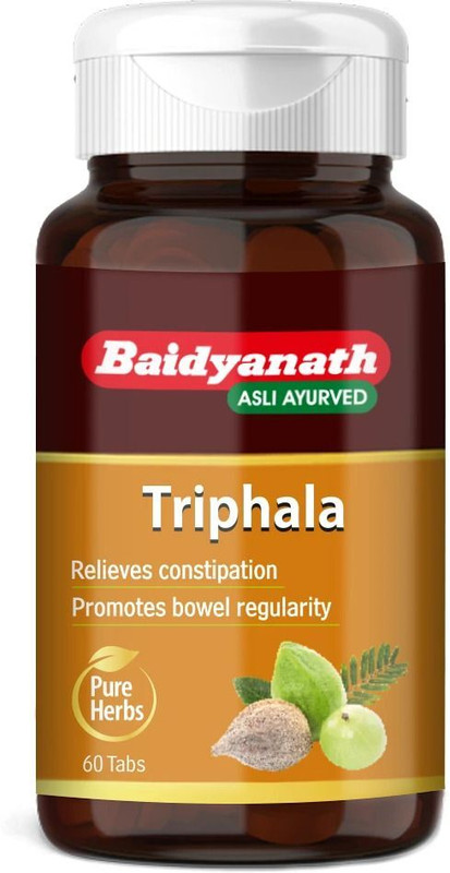 Baidyanath Triphala - 60 Tablets | Ayurvedic Blend of Amla, Haritaki & Baheda(60 Tablets)