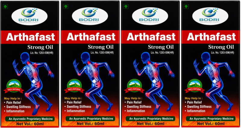 BODRI Arthafast Ayurvedic Pain Relief Oil for Joints Pain, Knee & Back Pain(60 ml)