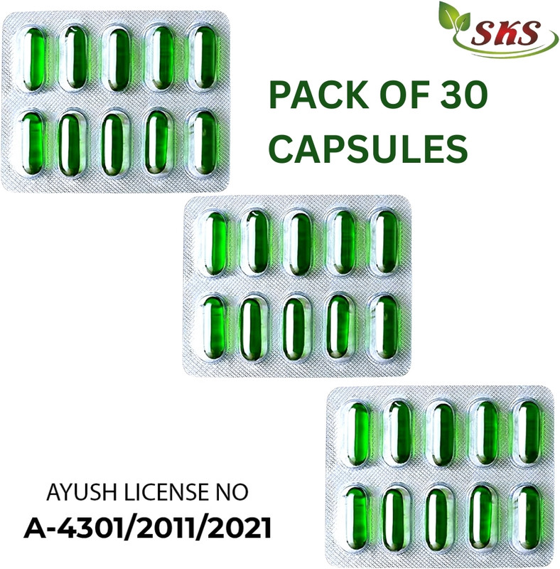 SKS BIOTECH Vitamin E 400 Face Hair Pimple Glowing Skin & Hair care(30 Capsules)