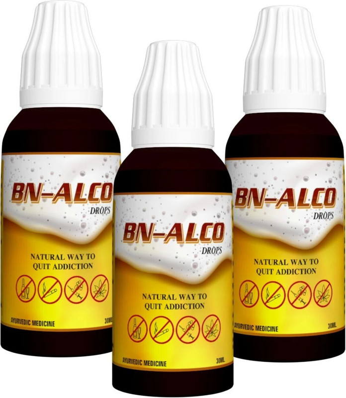 BN-ALCO Drops Get Rid From Addiction | Alcohol, Smoking & Tabaco(Pack of 3, 90 ml)