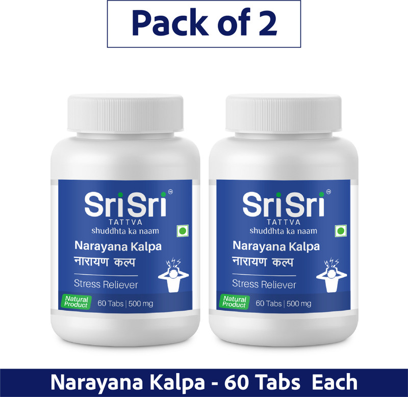 Sri Sri Tattva Narayana Kalpa - Stress Reliever, 60 Tabs(Pack of 2, 60 Tablets)