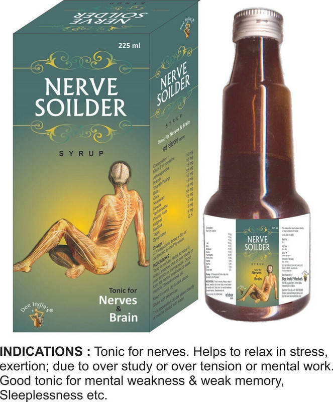 DEE INDIA HERBALS Nerve Soldier Syrup (225 Ml) Combo Pack Of 2(Pack of 2, 5 ml)