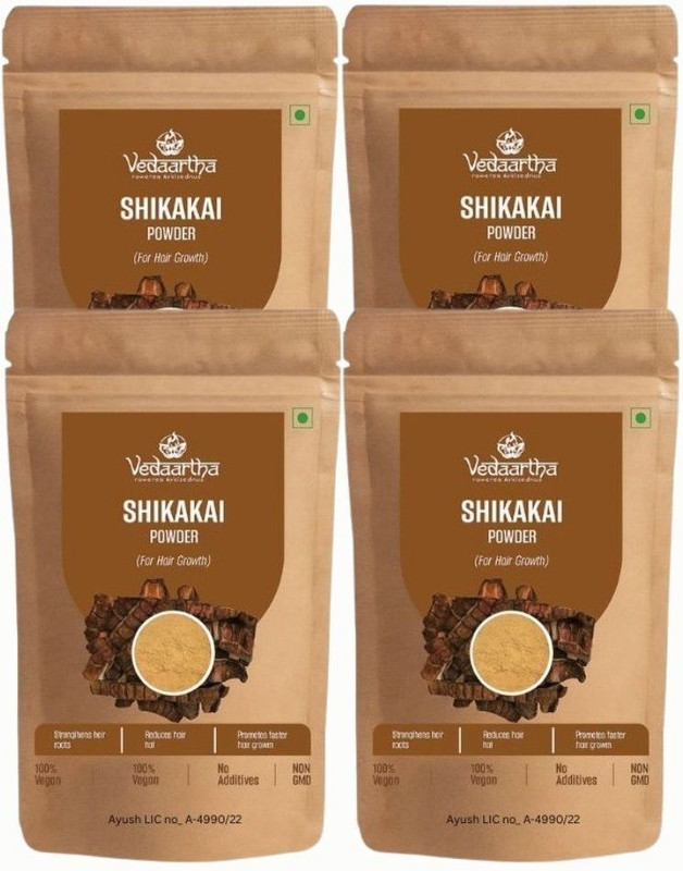 Vedaartha Shikakai Powder for Hair Conditioning, Shining & Hair Growth (5x50g)(Pack of 5, 250 g)