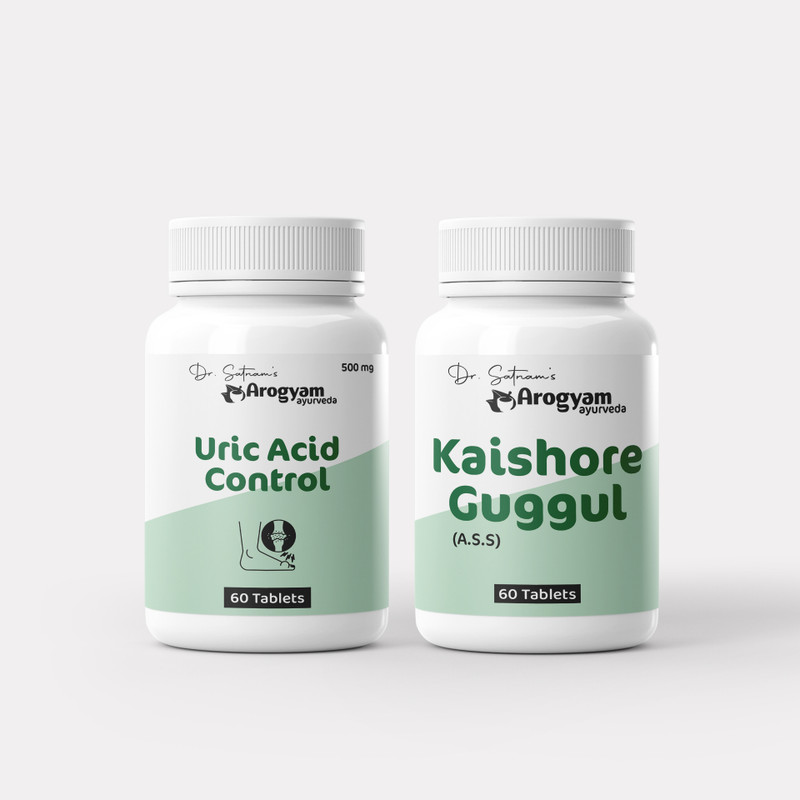 Dr.Satnam's Arogyam Ayurveda Uric Acid&Kaishore Guggul for Pain Relief & Balances Uric Acid Level(Combo)(Pack of 2, 250 g)