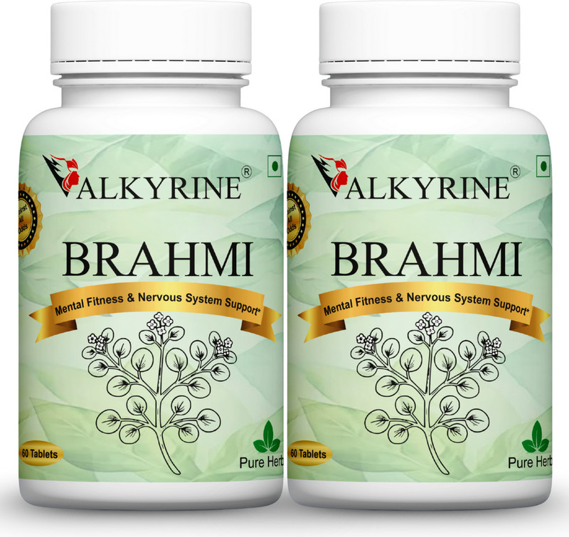 VALKYRINE Brahmi Tablets | For Mind & Memory Wellness(Pack of 2, 120 Tablets)