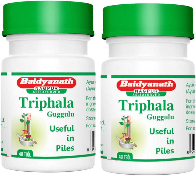 Baidyanath Triphala Guggulu 80 Tablets (Pack of 2)(Pack of 2, 80 Tablets)