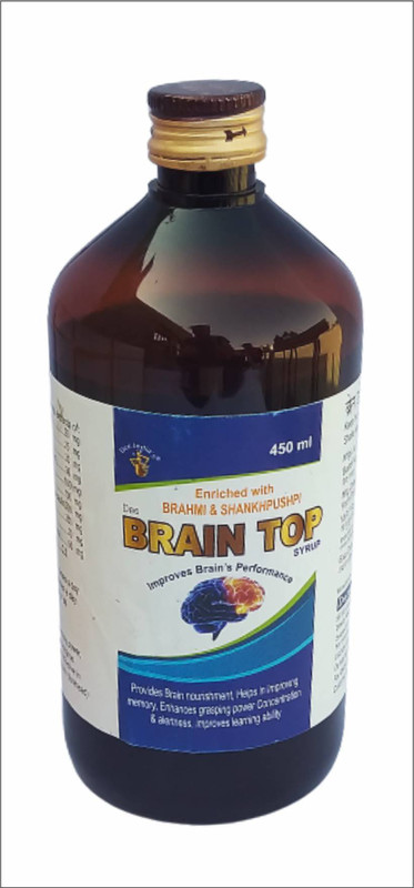DEE INDIA HERBALS Ayurvedic Brain Top Syrup ( 450 ml) pack of 1(450 ml)