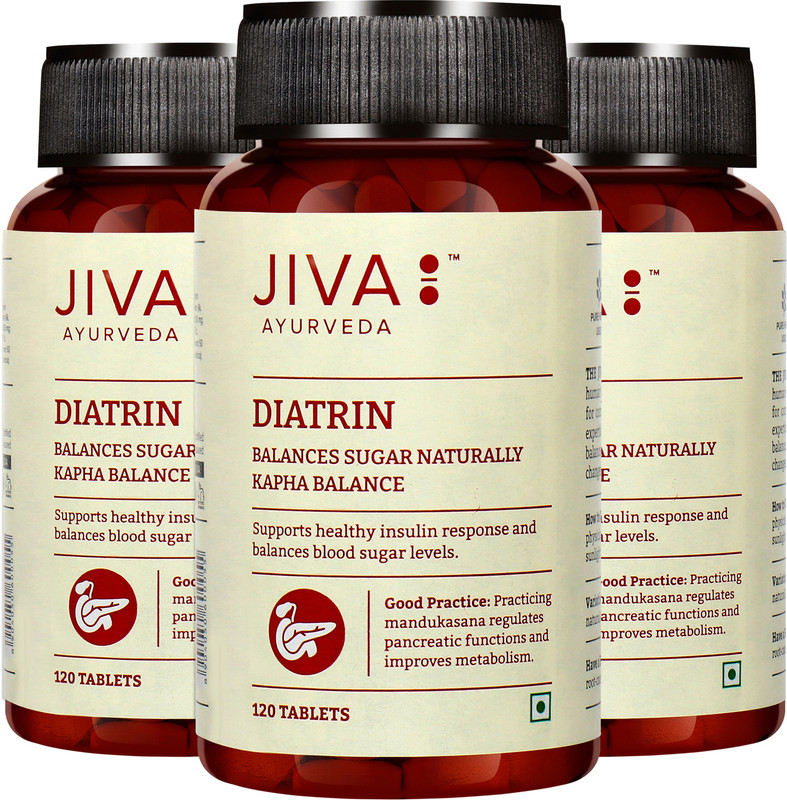 JIVA AYURVEDA Diatrin Tablets 120 Tablets(Pack of 3, 360 Tablets)