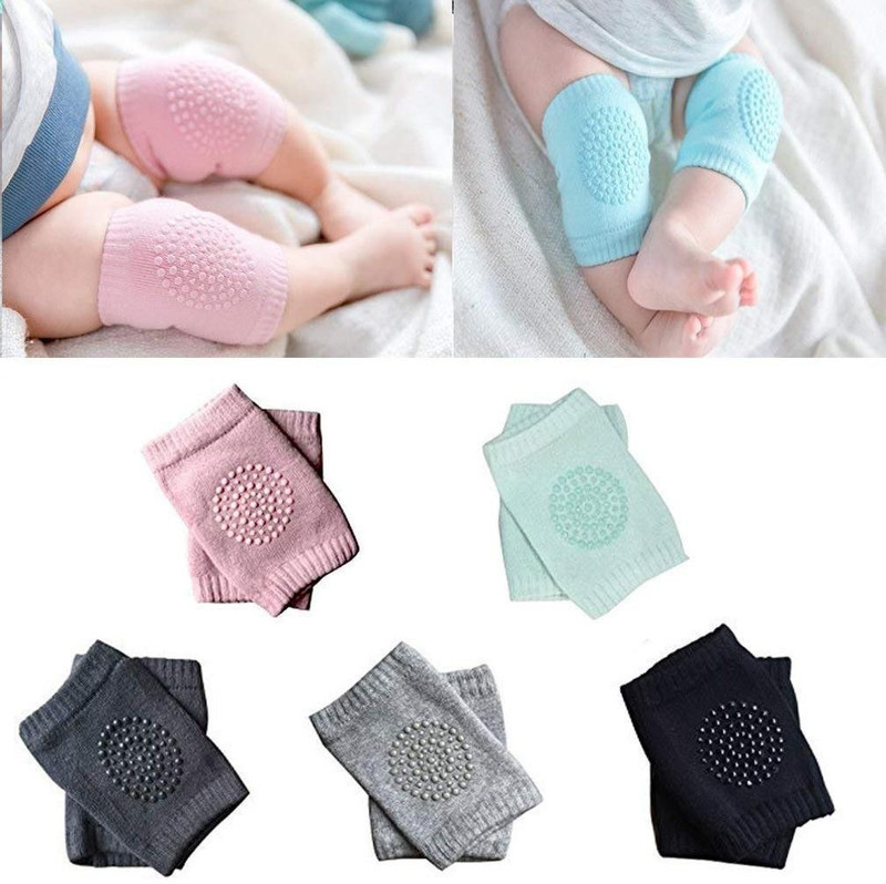 SBTs 5 Pairs Soft Breathable Stretchable Multicolor Baby Knee Pads(Plain)