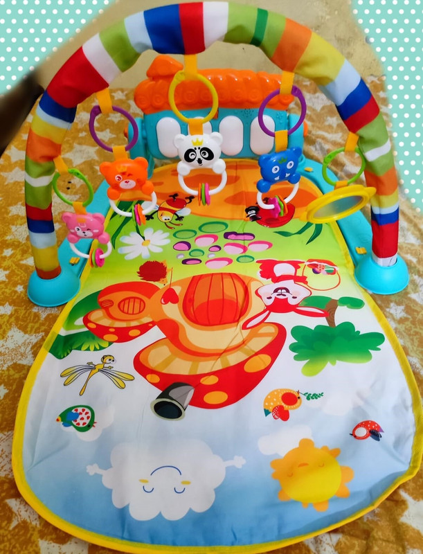 Ruffo Piano Activity Gym for Babies with Combo Hanging Rings and Light Effects(Multicolor)
