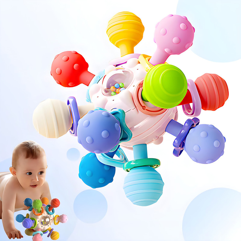 S TOYS HOUSE ORBIT BOALL White Teether(Pink)