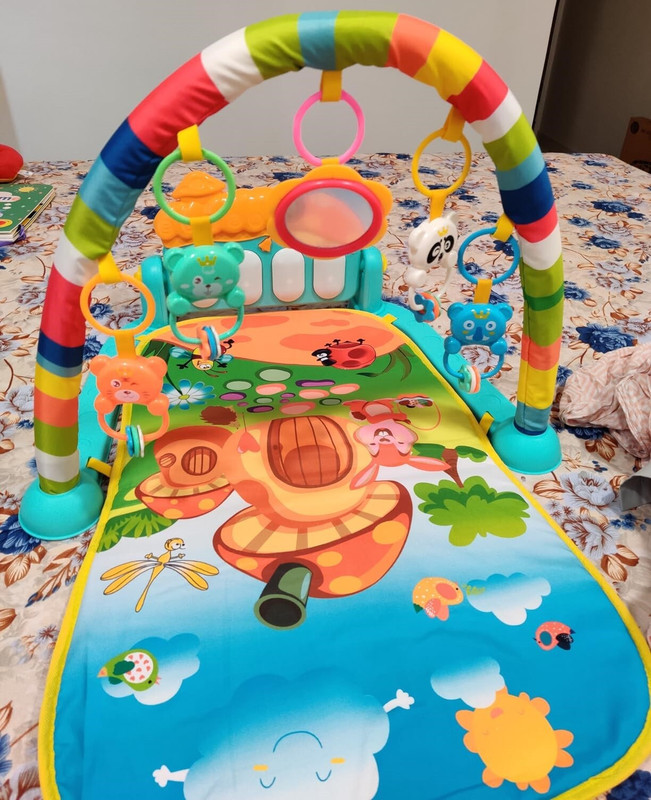 Nafhotoz Kick and Play Baby Piano Mat – Musical Activity Gym for Newborns(Multicolor)