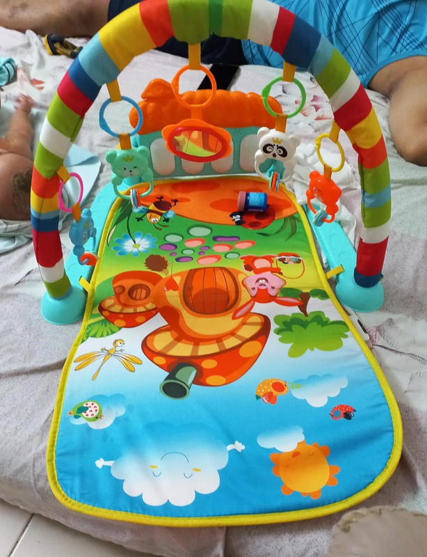 Dorytoys Infant Musical Piano Gym Mat – Early Learning Kick Toy with Activity Arch-198(Multicolor)