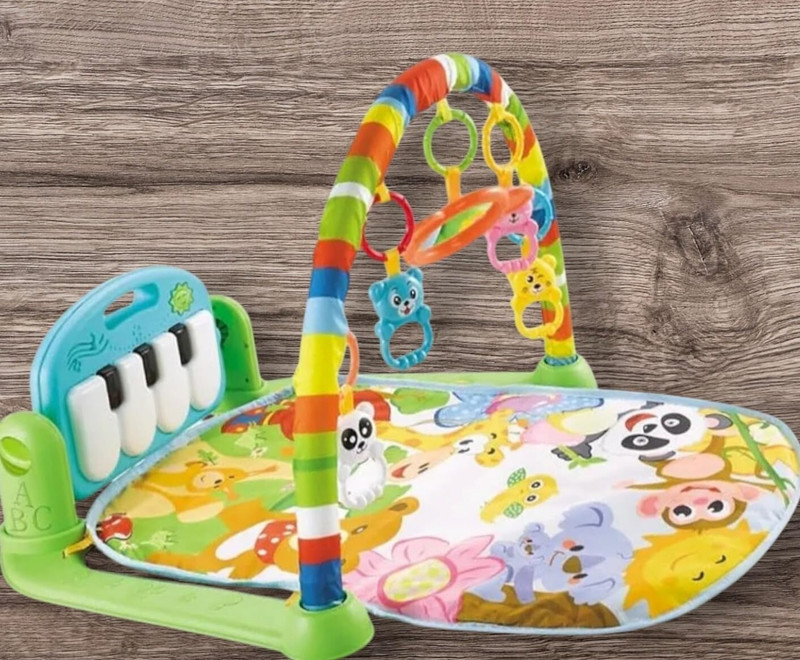 Nafhotoz Baby Developmental Play Gym with Piano Keyboard and Interactive Toys(Multicolor)