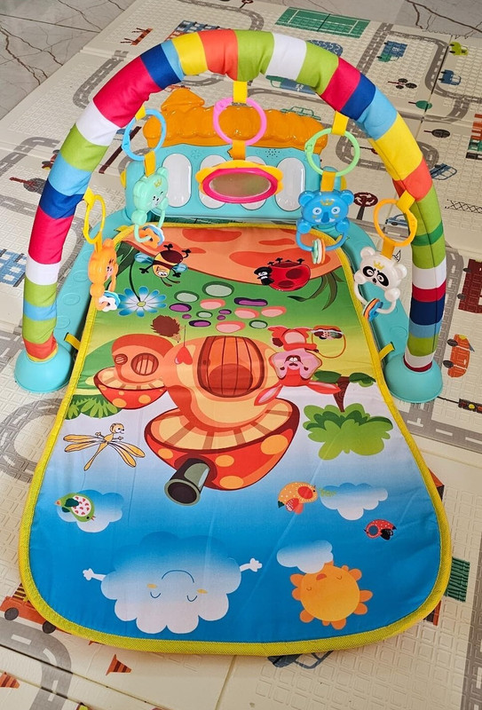 Ruffo Baby Sound Gym Mat with Soft Padding and Musical Piano(Multicolor)