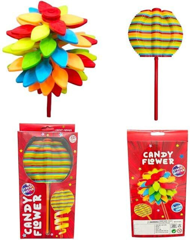 Rainbowstore Spin Rotating Lollipop Magic Lollipop Tree Stress Relief Toys Rattle(Multicolor)
