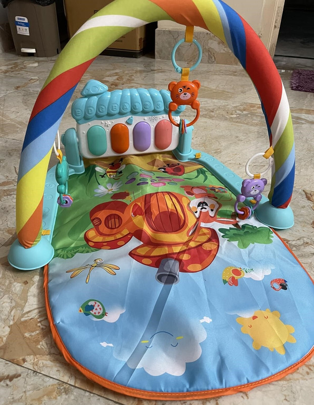 Dorytoys Baby Play Gym Mat with Detachable Piano, Lights, and Animal Toys-137(Multicolor)
