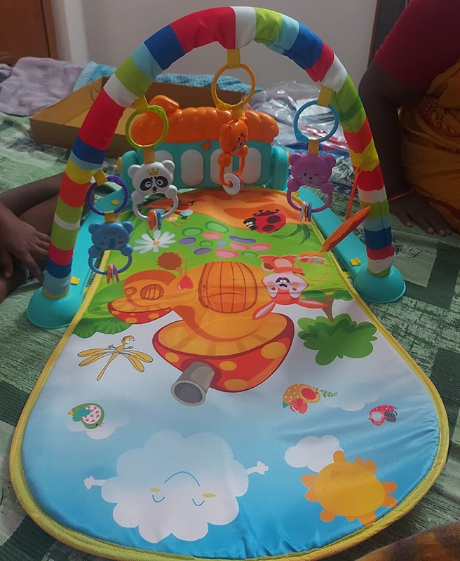 Dorytoys Educational Music Gym Mat for Newborn with Hanging Animals-144(Multicolor)
