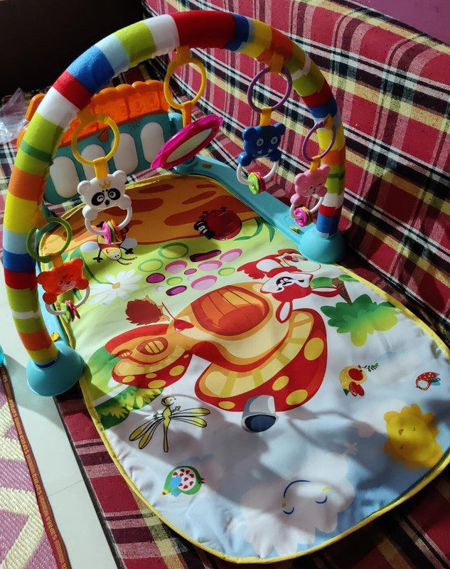 Nafhotoz Multi-Function Piano Gym for Baby with Play Mat & Rattle Toys(Multicolor)