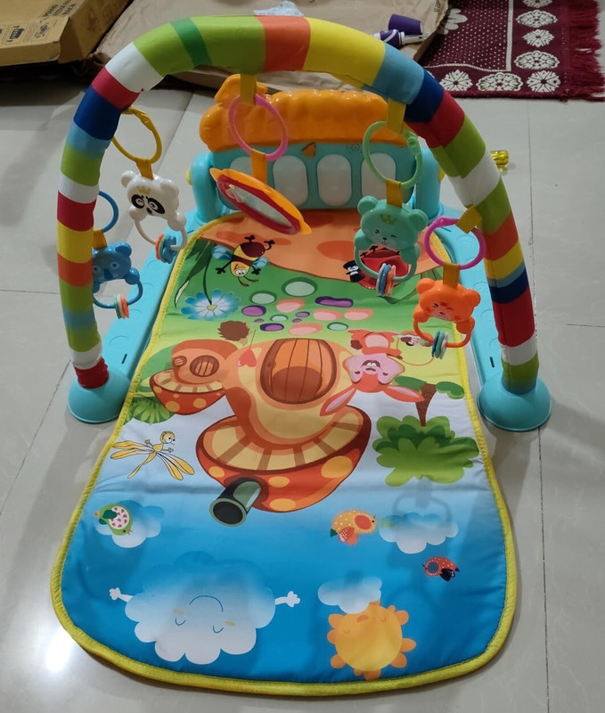 Ruffo Baby Gym Mat with Piano & Colorful Print(Multicolor)