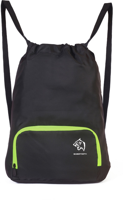 SABERTOOTH PANTER Daypack, Drawstring bag, Yoga Bag sport bags and gym bags Small Travel Bag  - LARGE(Black)