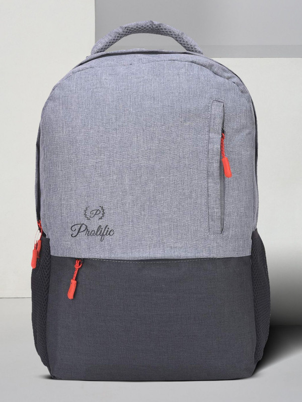Prolific STYLISH-25 LTR BACKPACK LAPTOP BACKPACK FOR 14 INCH LAPTOP AND NYLON WATER RESISTANCE BACKPACK WITH USB CHARGING PORT, IDEAL FOR SCHOOL, COLLEGE, OFFICE AND TRAVEL 25 L Laptop Backpack(Grey)