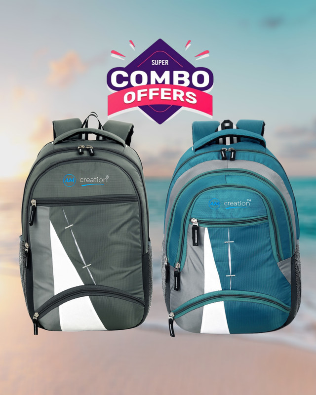 AM Creation Unisex WaterProof Laptop Backpack Bags combo Pack 35 L Laptop Backpack(Multicolor)
