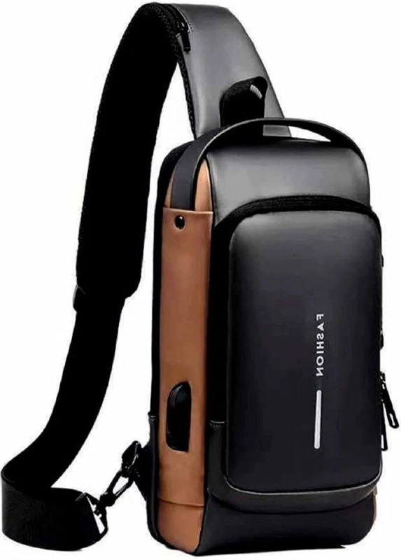 LIFE INDIA Stylish Cross Sling Bag with USB Port & Security Lock Perfect for Travel_BS205 2 L Laptop Backpack(Multicolor)