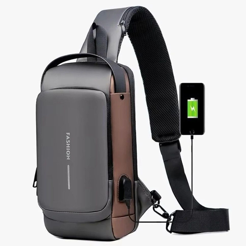 LIFE INDIA Stylish Cross Sling Back Bag, USB Port & Security Lock Perfect for Travel_UE168 2 L Laptop Backpack(Multicolor)