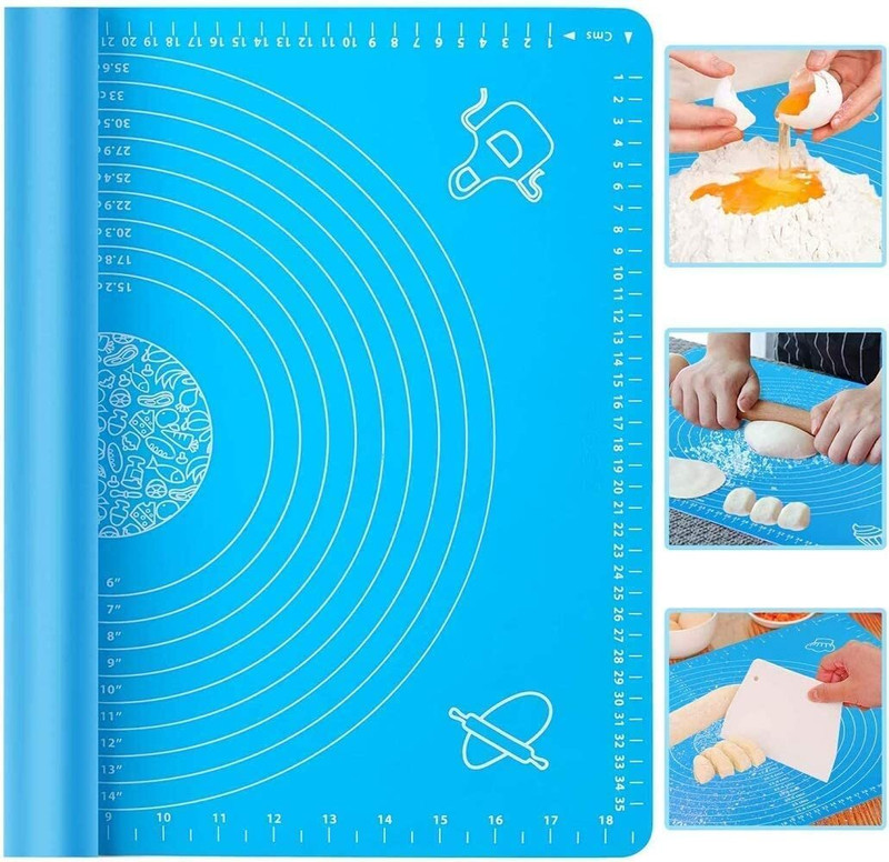BUYBEAT Roti, Pizza, Fondant & Baking, Reusable Kitchen Counter Mat Food-grade Silicone Baking Mat(Pack of 1)
