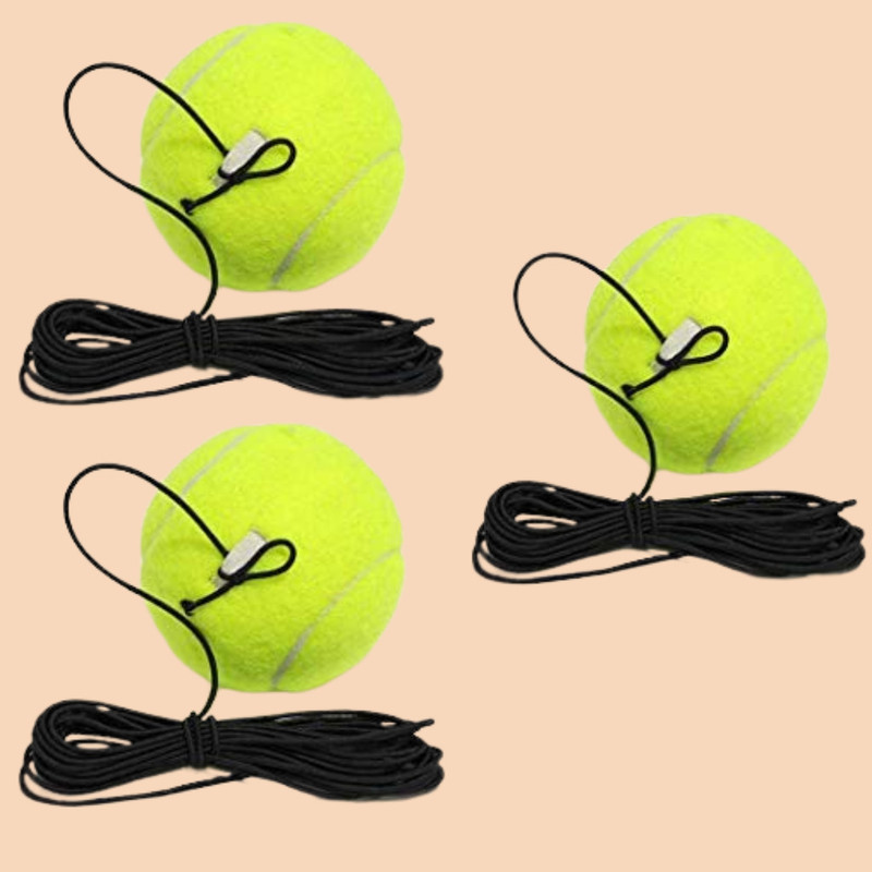 Prifremi Outdoor Indoor Tennis Practice Ball with Elastic String Tennis Ball(Kids, Pack of 3, Green)