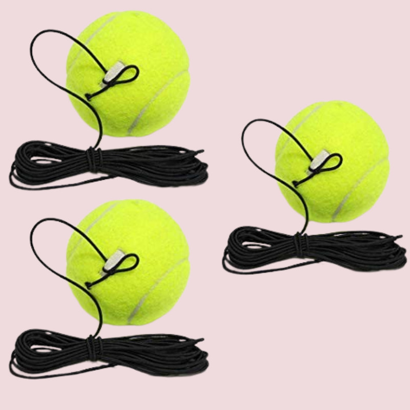 Prifremi AceLoop Tennis Self Training Rebound Ball Tennis Ball(Kids, Pack of 3, Green)