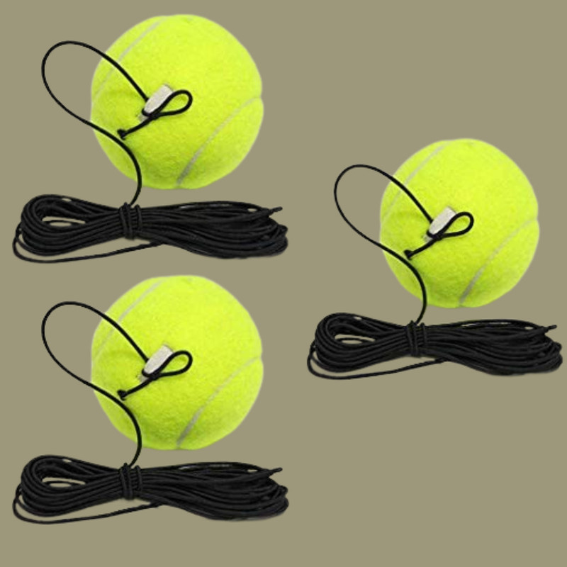 Prifremi Professional Elastic Tennis Trainer Ball Tennis Ball(Kids, Pack of 2, Green)