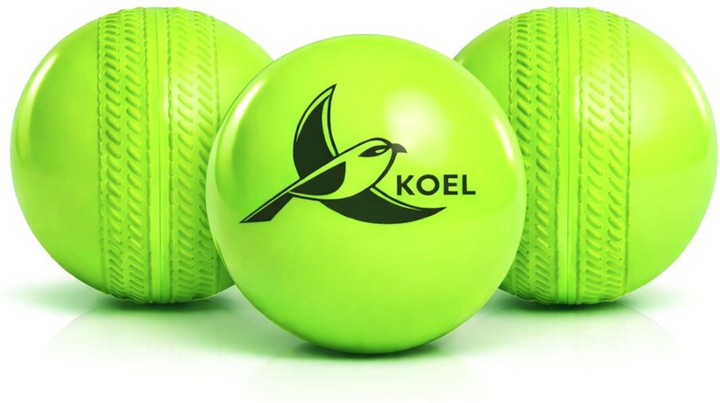 Koel Practice Cricket Ball – 80g Plastic Cricket Training Ball(Standard, Pack of 3, Green)