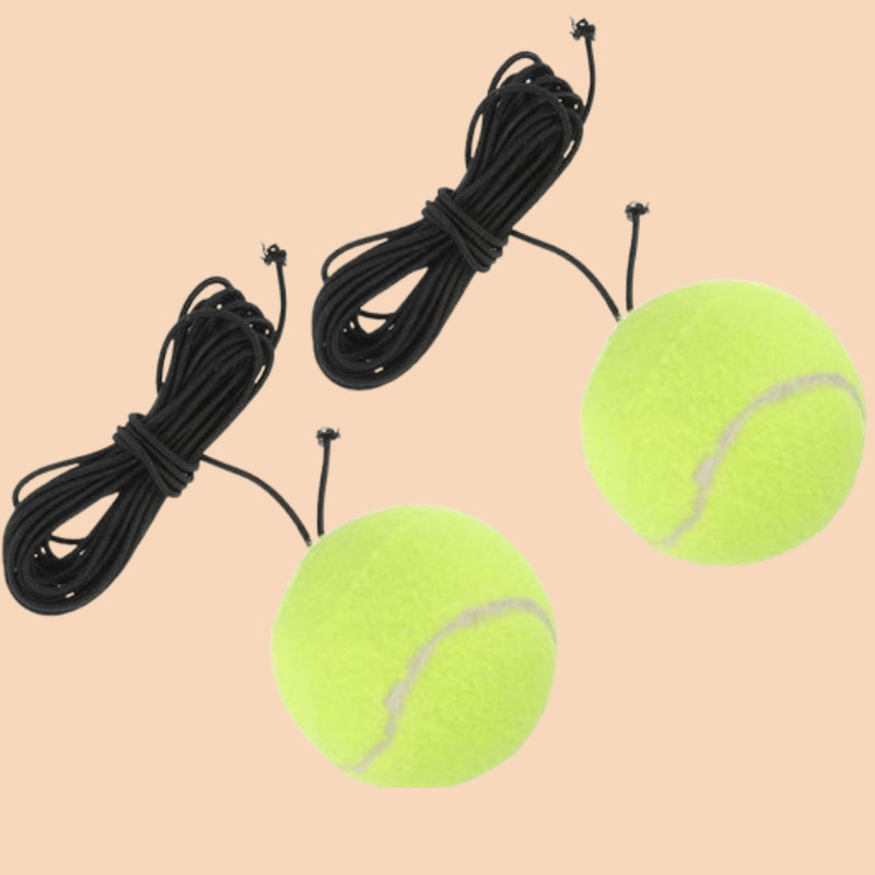 Prifremi Dynamic Solo Tennis Trainer Ball with Nylon String Tennis Ball(Kids, Pack of 3, Green)