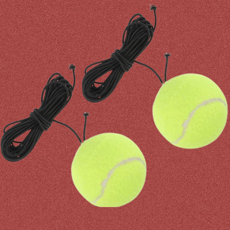 Prifremi Pro Level Tennis Solo Practice Ball with Cord Tennis Ball(Kids, Pack of 2, Green)