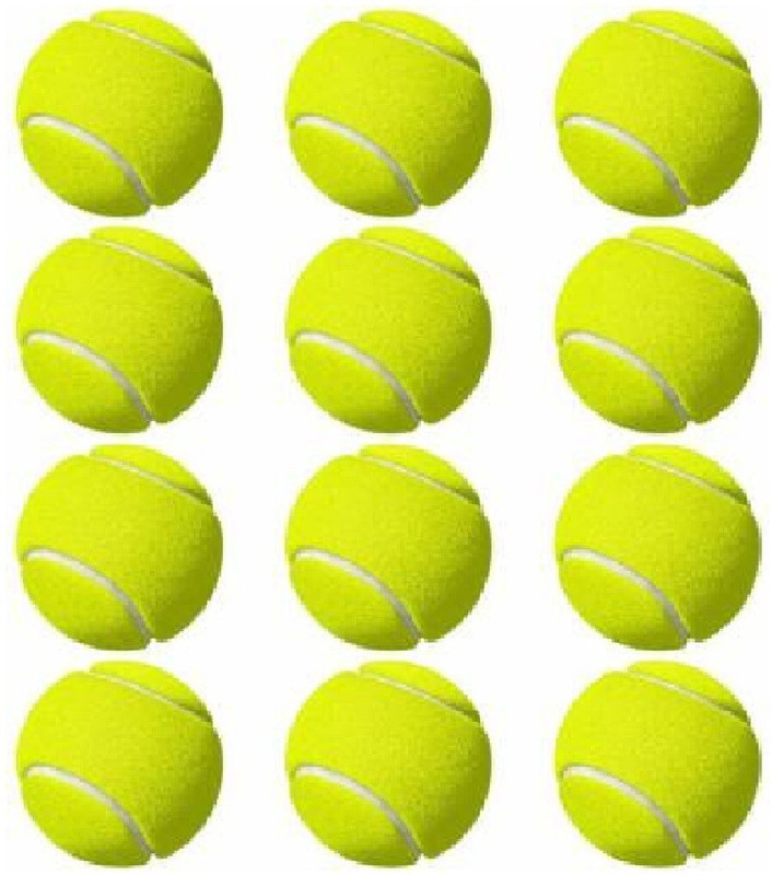 crazxx Premium Tennis ball for cricket match, Cricket tennis ball (Pack of 12) Cricket Tennis Ball(Standard, Pack of 12, Green)