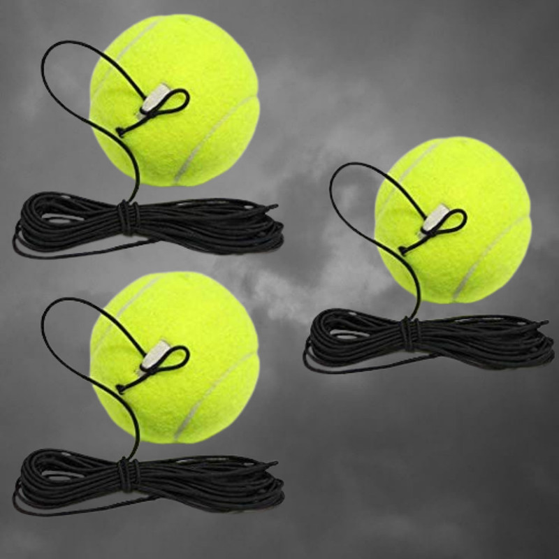 LILABA Pro Level Elastic Tennis Practice Ball Tennis Ball(Kids, Pack of 3, Green)