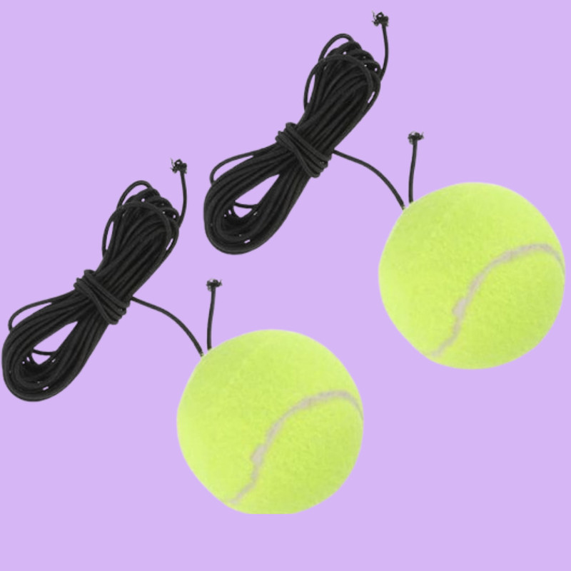 Prifremi Strong Elastic Tennis Practice Ball for Solo Training Tennis Ball(Kids, Pack of 3, Green)