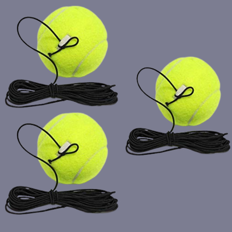 LILABA Strong Return Tennis Practice Ball with String Tennis Ball(Kids, Pack of 3, Green)