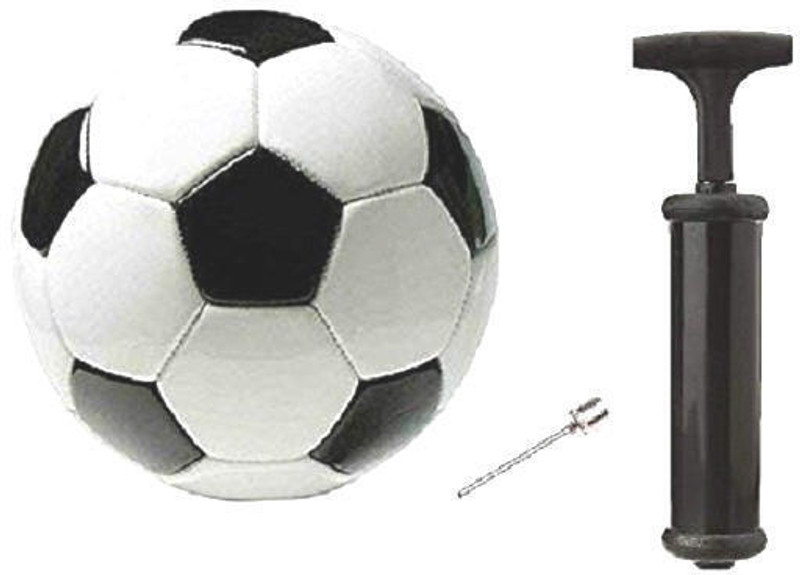 Etahmart Traders black and white football size-5 with A Football - Size: 5(Standard, Pack of 1)