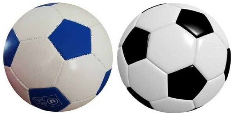 HACKERX NEW combo of WBlue & WBlack Football, Football - Size: 5(Standard, Pack of 2, Multicolor)