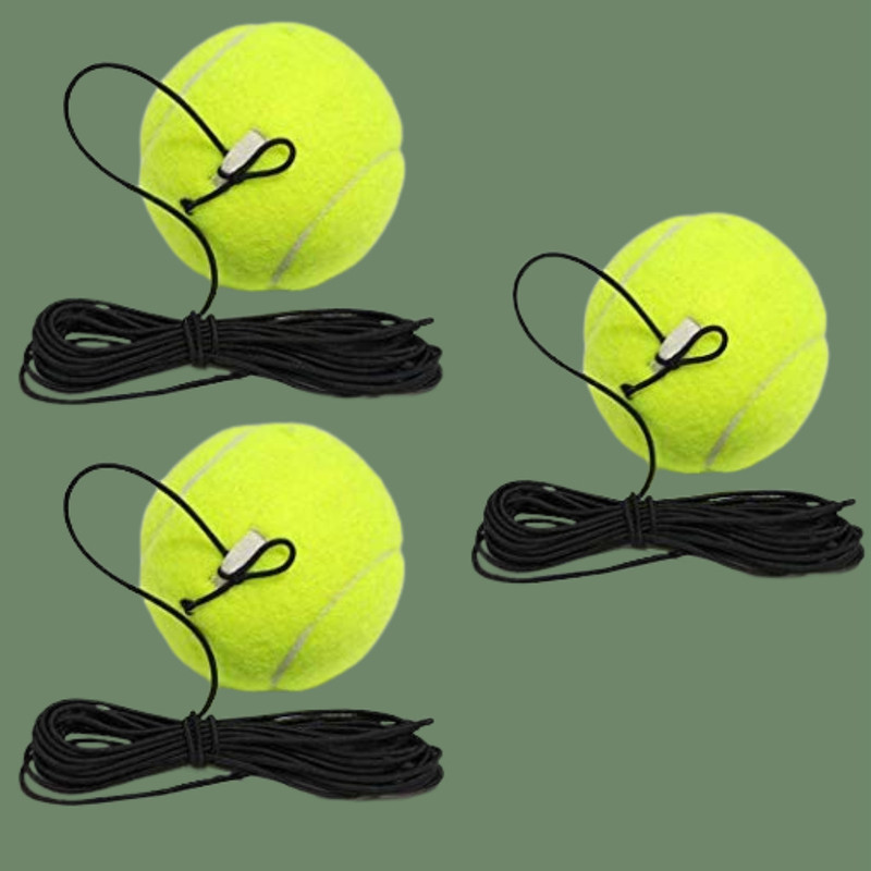 LILABA Pro Level Tennis Rebound Ball with Nylon String Tennis Ball(Kids, Pack of 3, Green)