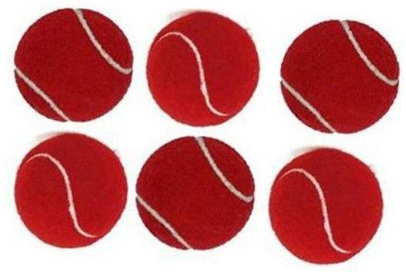 MRX red cricket tennis ball-6 pieces Tennis Ball(Standard, Pack of 6, Red)