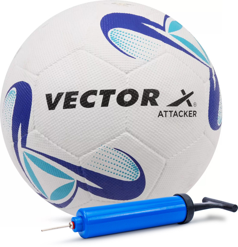 VECTOR X Attacker 2.0 32 Panel Rubber Moulded+ Butyl Bladder Soccer 12+ age Match Football - Size: 5(Standard, Pack of 1)