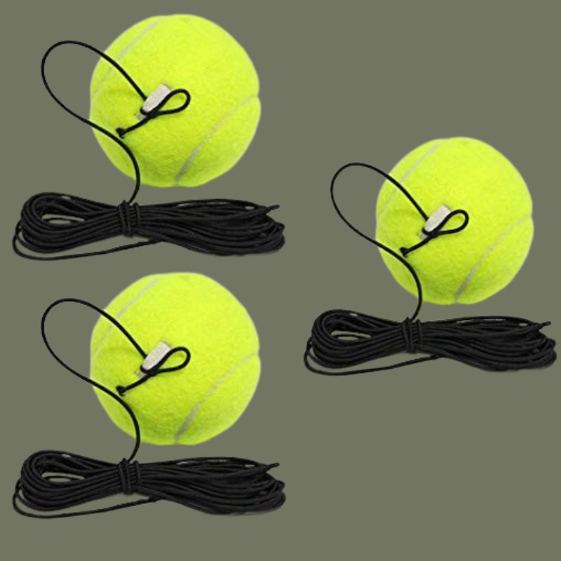 Prifremi Extreme Bounce Tennis Trainer Ball with Rope Tennis Ball(Kids, Pack of 2, Green)