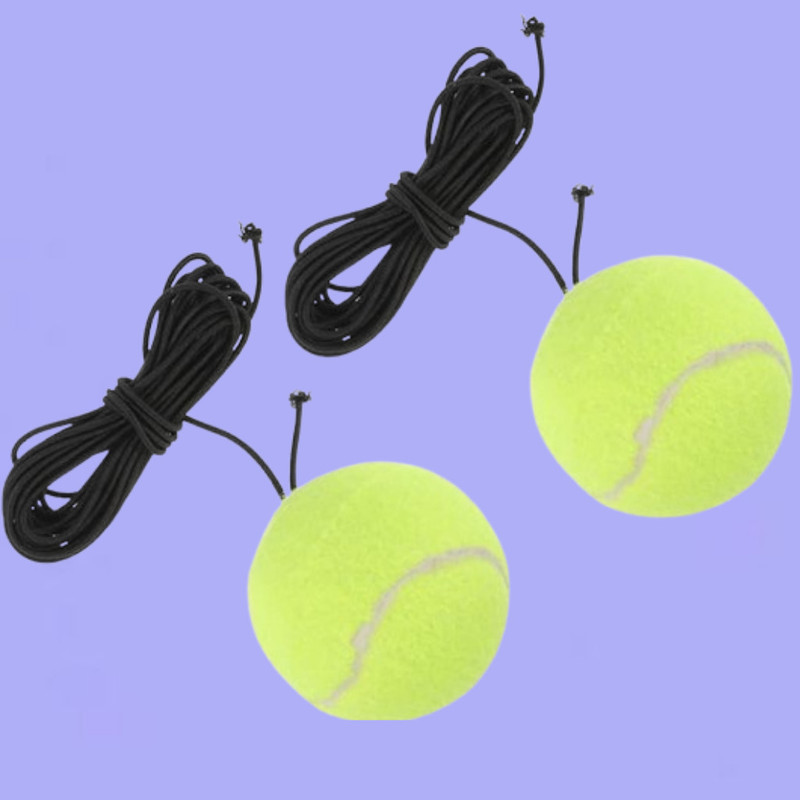 LILABA Advanced Solo Tennis Trainer Ball with Long Nylon Cord Tennis Ball(Kids, Pack of 3, Green)