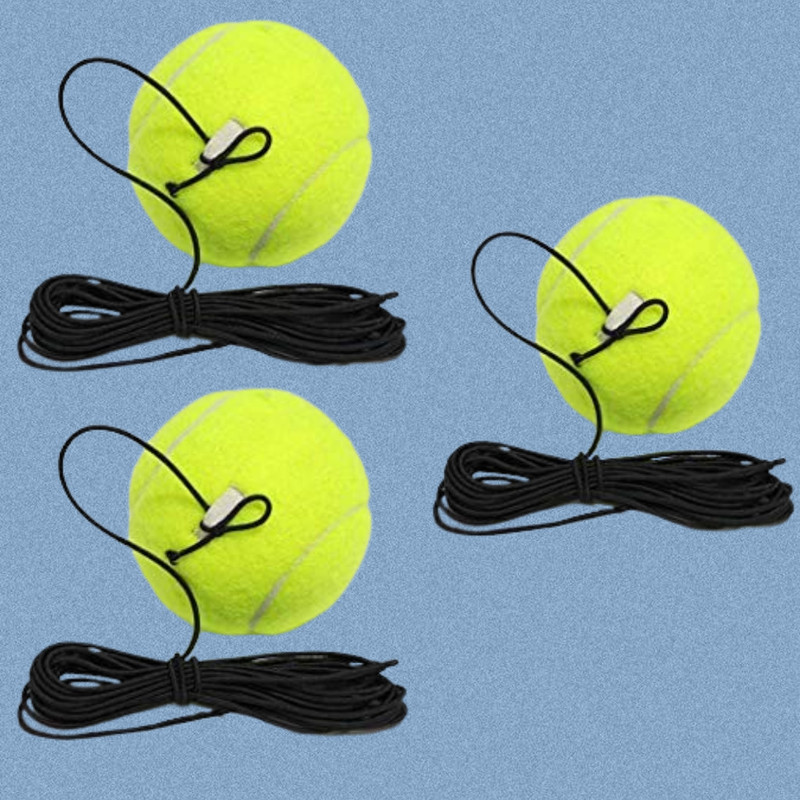 Prifremi Ultra Bounce Tennis Self Practice Ball with Stretch Cord Tennis Ball(Kids, Pack of 2, Green)