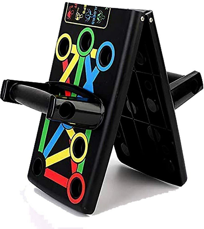 Shopeleven Push Up Board Bars Stand for Home Gym Dips Chest Exercise Equipment Push-up Bar(Black)