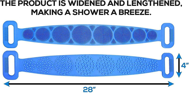 Shreejee Body Scrubber Double Side Shower Exfoliating Belt and Foot Cleaning Brush